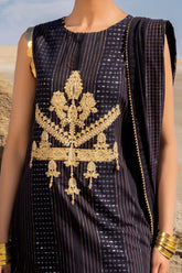 3 Piece Unstitched Embroidered Yarn Dyed Jacquard Suit MJ-42037